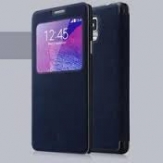 BASEUS Terse Leather кожен калъф тип тефтер за Samsung N910 Galaxy Note 4 Син